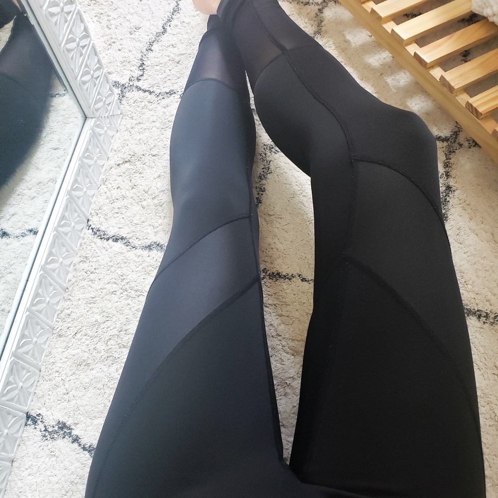 Balance Collection Mesh Faux Leather Leggings S